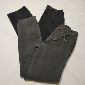 Rustler Mens Jeans 2 pair Black and Black Wash